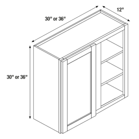 Single Door Blind Corner Wall Cabinet